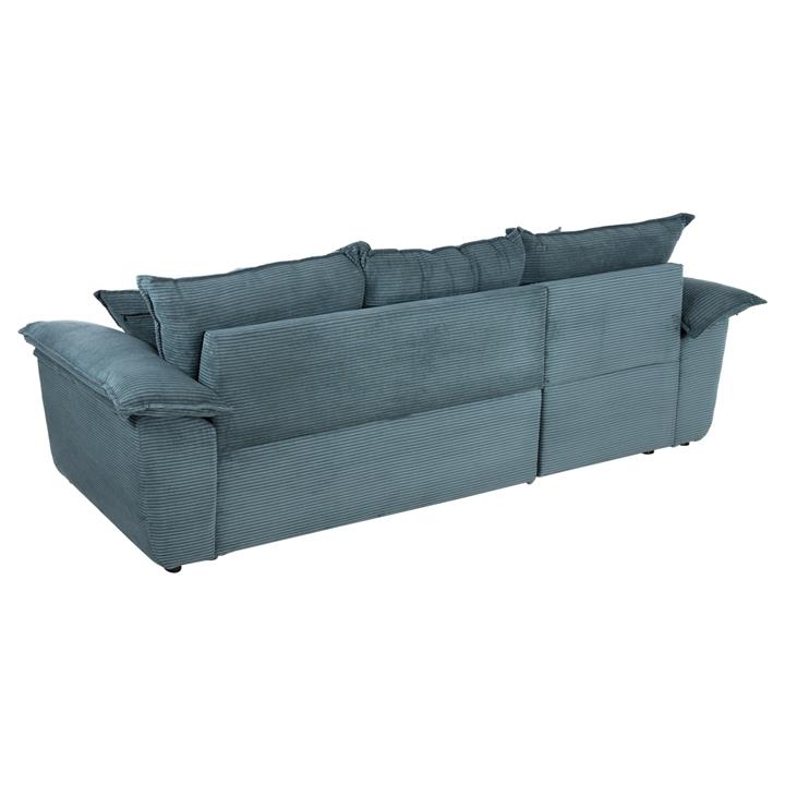 CORNER (LEFT) SOFA-BED WITH STORAGE SPACE ALDO HM3276.03L PETROL GREEN FABRIC 256x91-159x87Hcm.