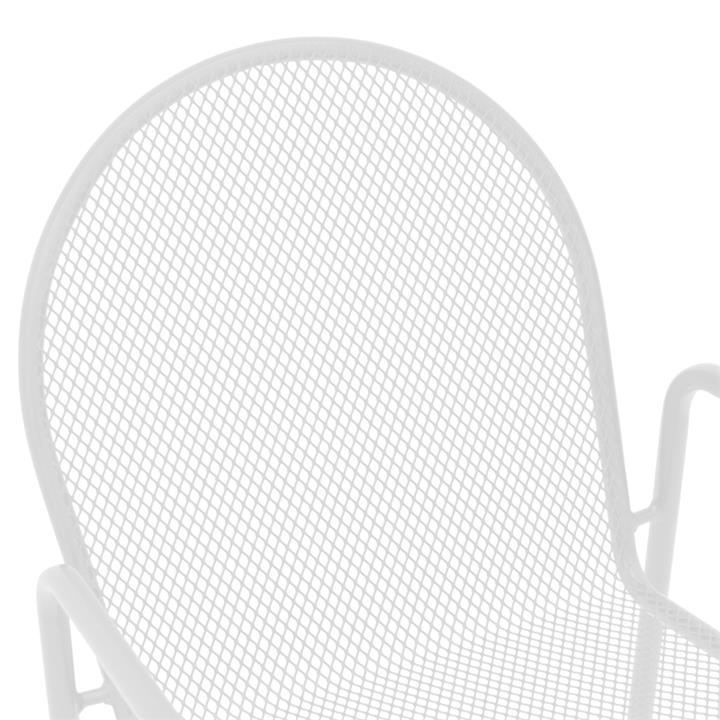 Tarete pakoworld stackable armchair white metal 55x64x86.5cm