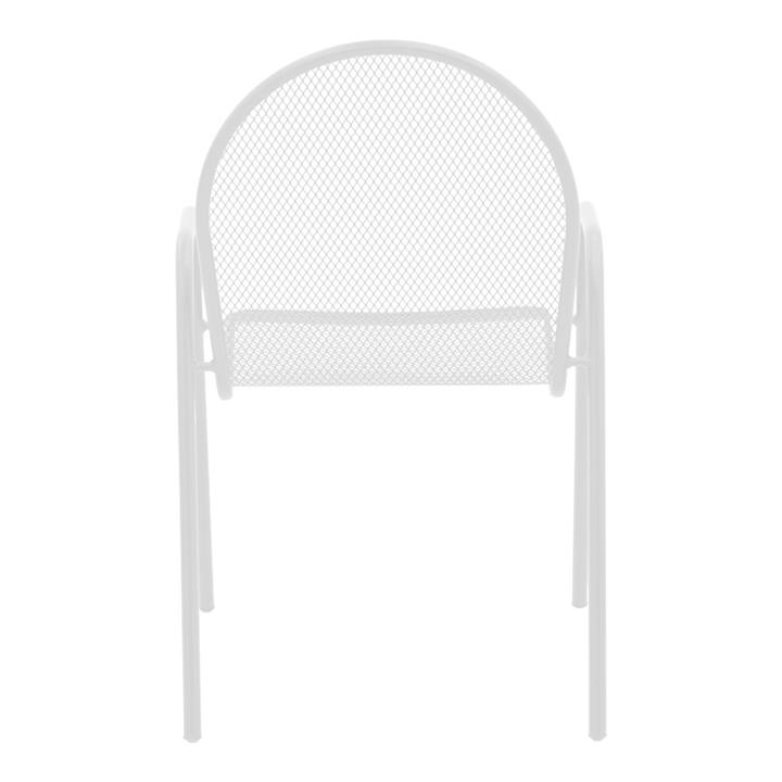 Tarete pakoworld stackable armchair white metal 55x64x86.5cm