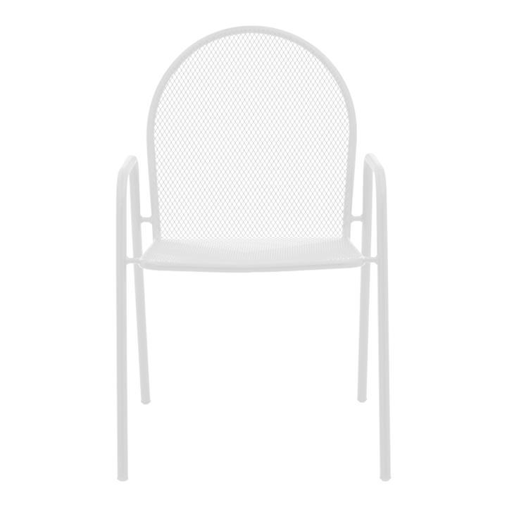 Tarete pakoworld stackable armchair white metal 55x64x86.5cm
