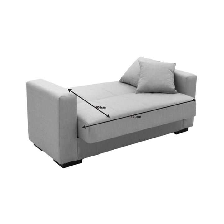Living room set 2 pieces Vox pakoworld fabric in light gray shade
