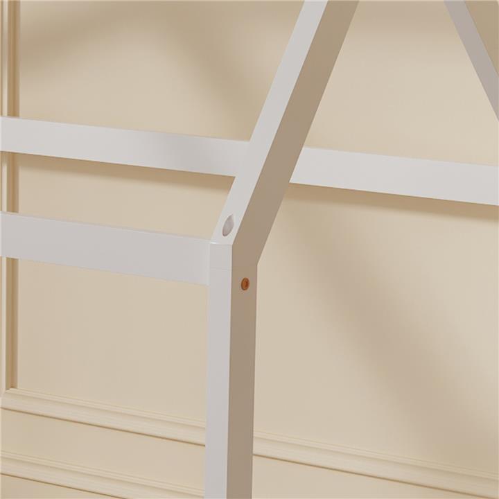 BED FOR KIDS PEPE HM677.03 t.MONTESSORI SOLID PINE WOOD IN WHITE- 190x90cm.