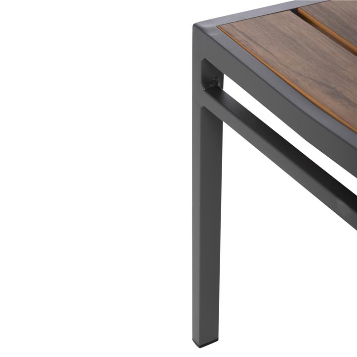 ALUMINUM CHAIR SAGA HM6063.02 DARK GREY WITH POLYWOOD 46x52x86Hcm.