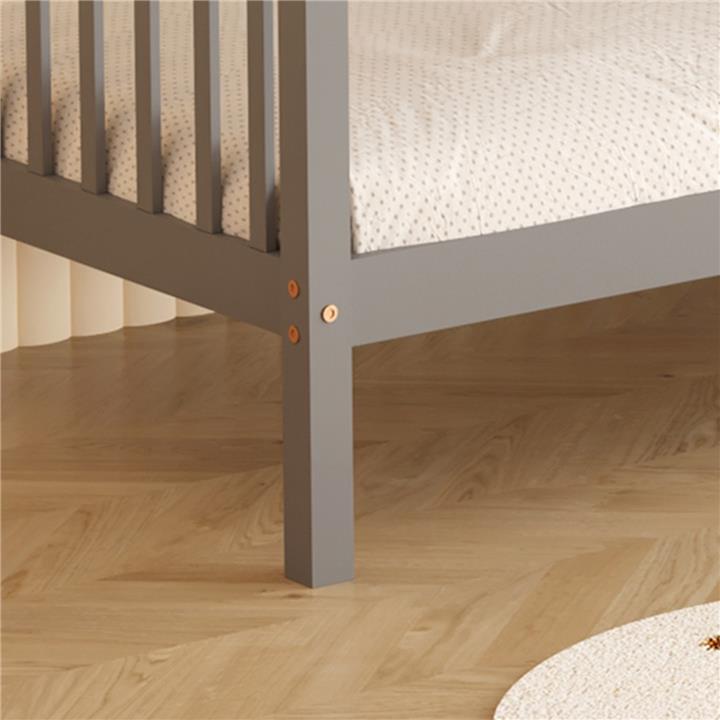 BUNK BED FOR CHILDREN LANTAI HM682.05 PINE WOOD IN GREY-MATTRESSES 190x90cm