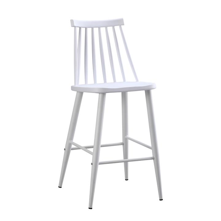 BAR STOOL MEDIUM HEIGHT VANESSA HM9300.11 POLYPROPYLENE & METAL-WHITE 43x45x97Hcm.