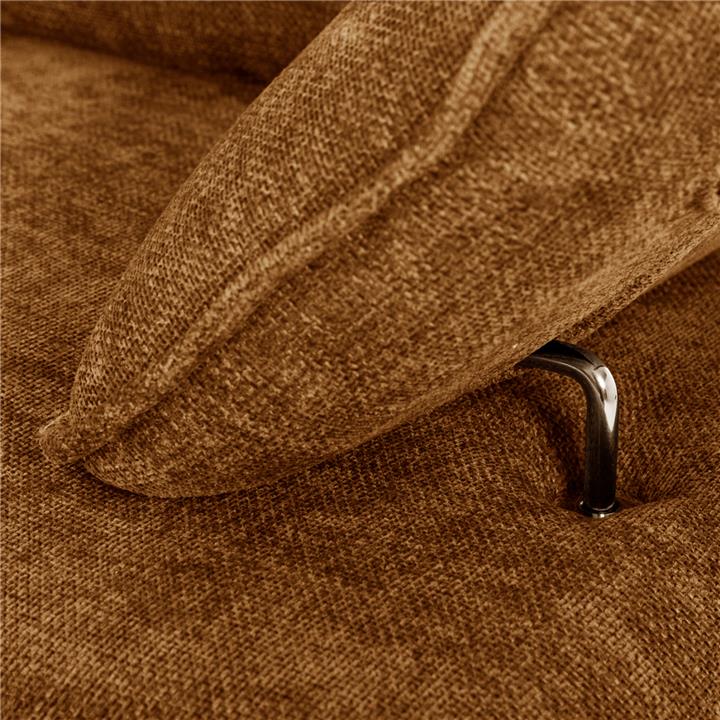 CORNER (LEFT) SOFA-BED CONVERT HM3268.02L BRICK RED FABRIC 283x188x100Hcm.