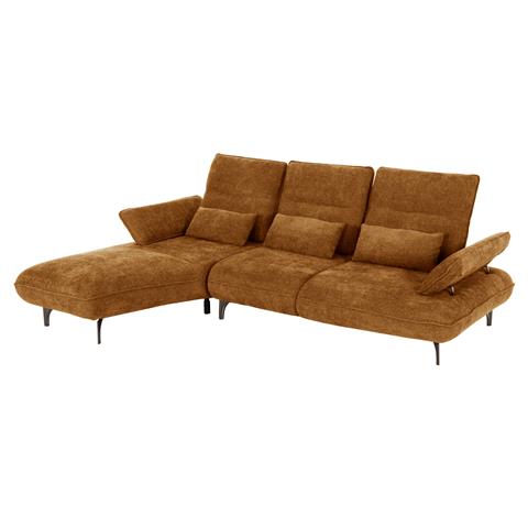 CORNER (LEFT) SOFA-BED CONVERT HM3268.02L BRICK RED FABRIC 283x188x100Hcm.