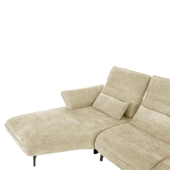 CORNER (LEFT) SOFA-BED CONVERT HM3268.01L ECRU FABRIC 283x188x100Hcm.
