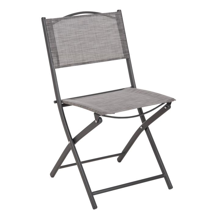 FOLDABLE OUTDOOR CHAIR MAG HM5971.01 GREY METAL-GREY TEXTILENE 45x51x81Hcm.