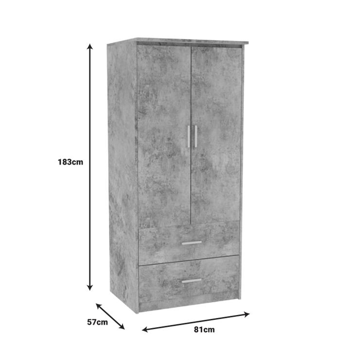 Student bedroom furniture package OLYMPUS B pakoworld set of 5 pieces in antique anthracite shade