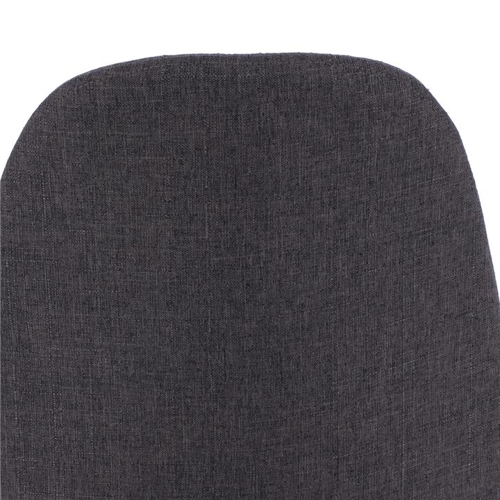 Dining chair Leonardo HM00100.16 with metallic legs and dark grey fabric 43,5x59x84 cm.