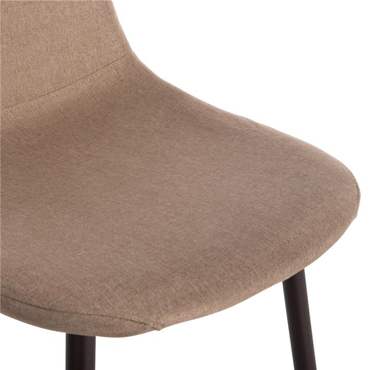 CHAIR HM00100.07 BEIGE FABRIC AND METAL LEGS 45x52x85 cm.