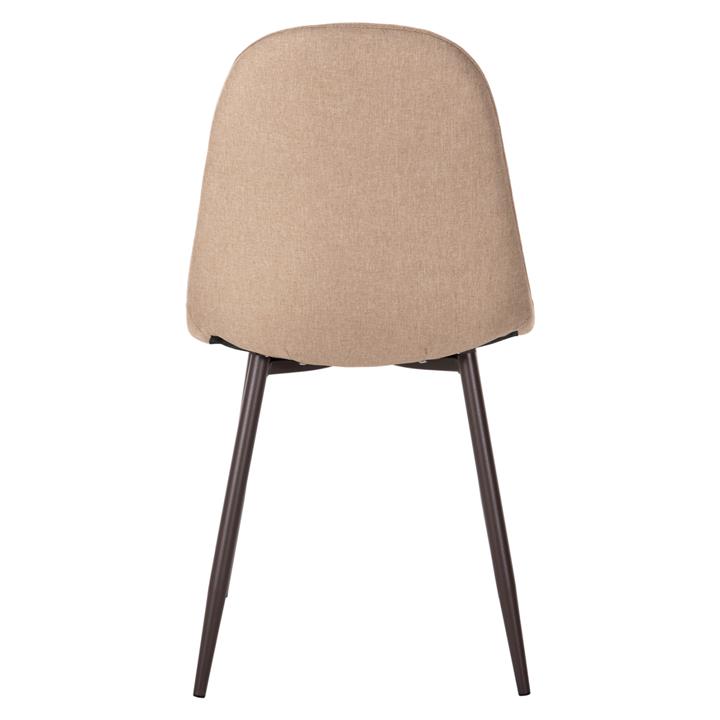 CHAIR HM00100.07 BEIGE FABRIC AND METAL LEGS 45x52x85 cm.