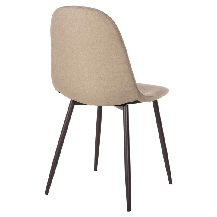 CHAIR HM00100.07 BEIGE FABRIC AND METAL LEGS 45x52x85 cm.