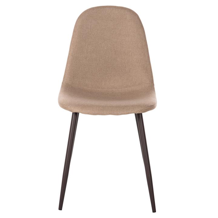 CHAIR HM00100.07 BEIGE FABRIC AND METAL LEGS 45x52x85 cm.