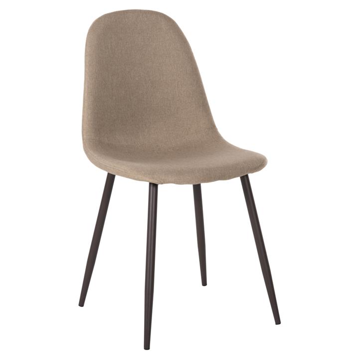 CHAIR HM00100.07 BEIGE FABRIC AND METAL LEGS 45x52x85 cm.