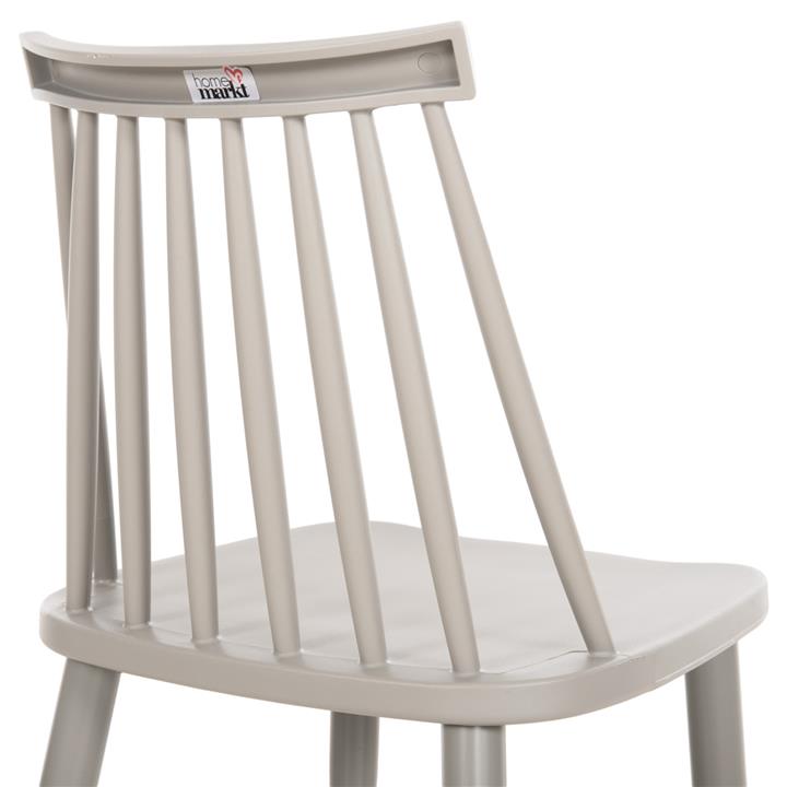 Dining Chair HM8052.22 Vanessa GREY with metallic GREY legs 42.5x44x81H cm.