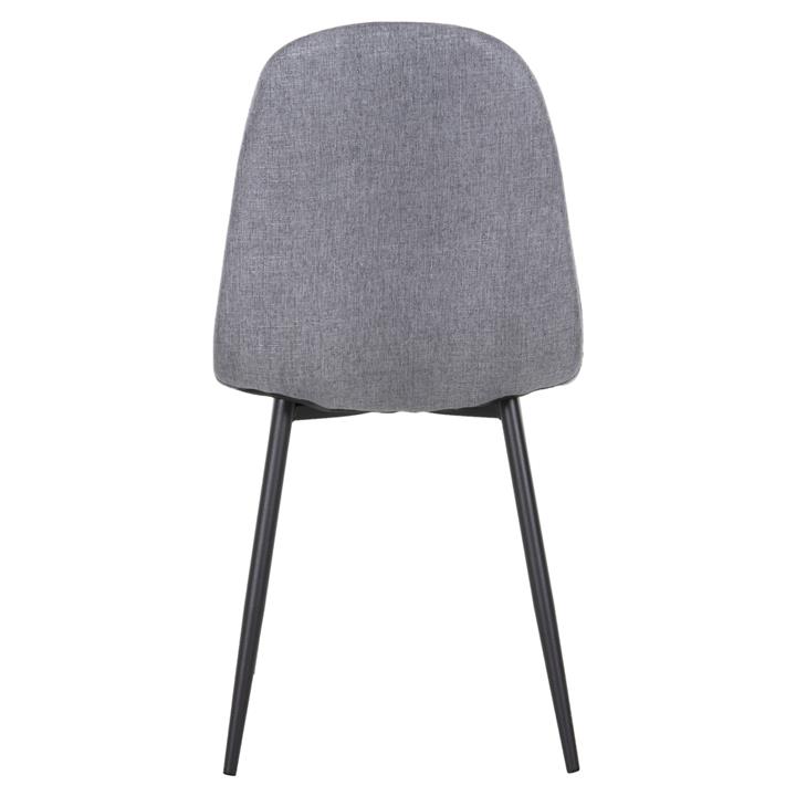 DINING CHAIR LEONARDO HM00100.26 GREY FABRIC & BLACK METAL LEGS 42x49,5x89Hcm.