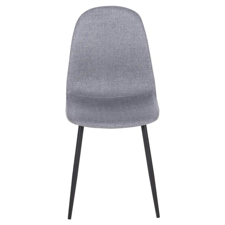 DINING CHAIR LEONARDO HM00100.26 GREY FABRIC & BLACK METAL LEGS 42x49,5x89Hcm.