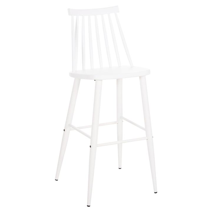 BAR STOOL HIGH SEAT VANESSA HM8459.11 WHITE PP & WHITE METAL LEGS 47x48,5x107Hcm.