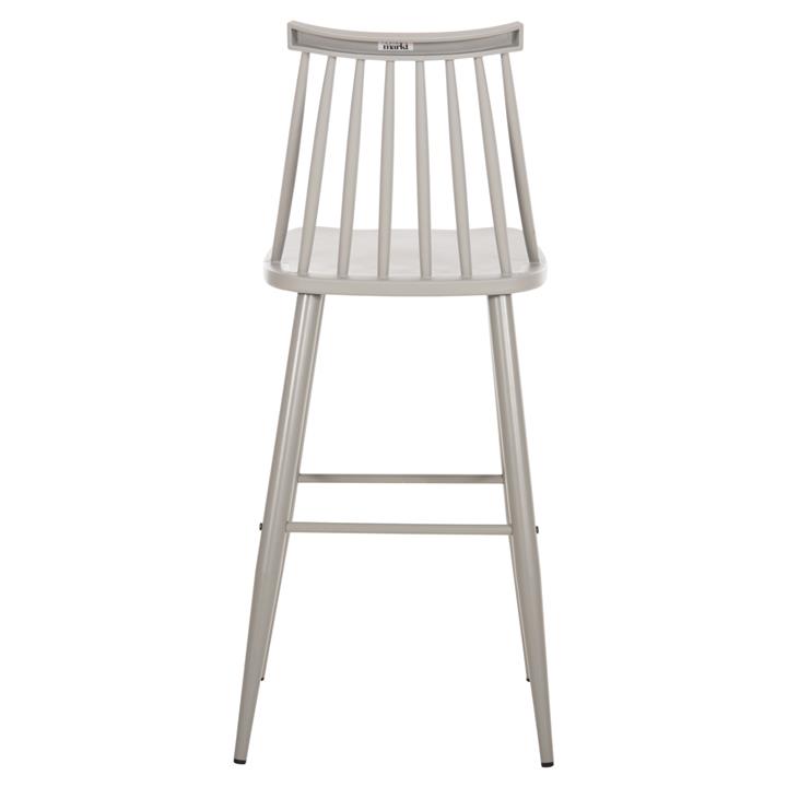 BAR STOOL HIGH SEAT VANESSA HM8459.20 GREY PP & GREY METAL LEGS 47x48,5x107Hcm.