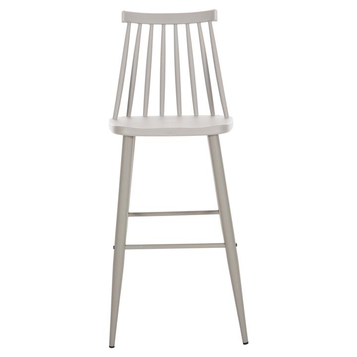 BAR STOOL HIGH SEAT VANESSA HM8459.20 GREY PP & GREY METAL LEGS 47x48,5x107Hcm.