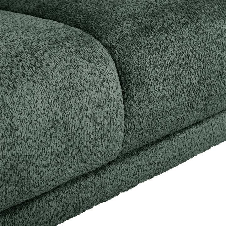CORNER SOFA SYMMET HM3269.05 GREEN FABRIC-GLOSSY ANTHRACITE LEGS 314x236x90-102Hcm.