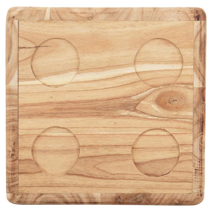 STOOL DICE HM7898.02 TEAK WOOD IN NATURAL WOOD COLOR 40x40x40 cm.