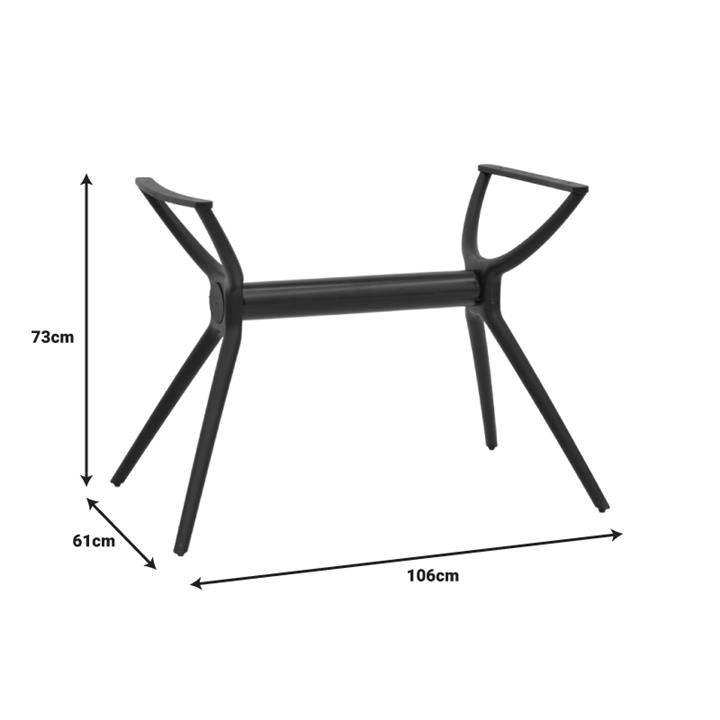 Table bash Herno pakoworld white pp 106x61x73cm