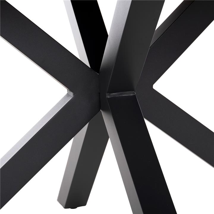 OUTDOOR ROUND TABLE MORIL HM6041.01 ALUMINUM IN ANTHRACITE-POLYWOOD IN NATURAL WOOD Φ120cm.