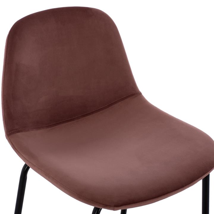 VINCENT STOOL VELVET DUSTY PINK AND METAL FRAME HM8579.12 56,5Χ47Χ106 cm.