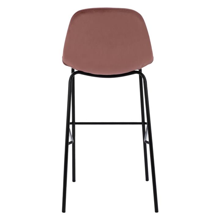 VINCENT STOOL VELVET DUSTY PINK AND METAL FRAME HM8579.12 56,5Χ47Χ106 cm.