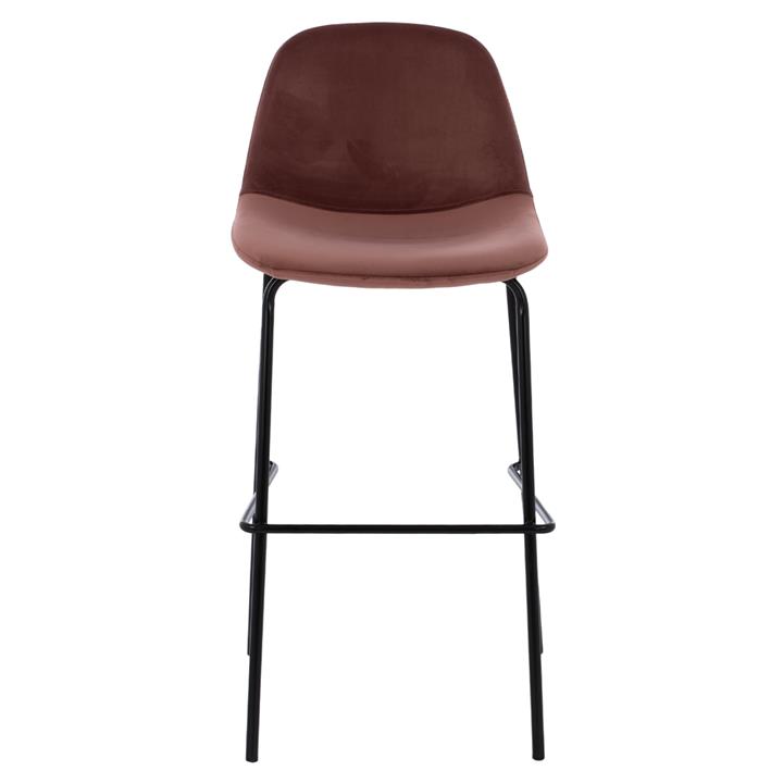 VINCENT STOOL VELVET DUSTY PINK AND METAL FRAME HM8579.12 56,5Χ47Χ106 cm.