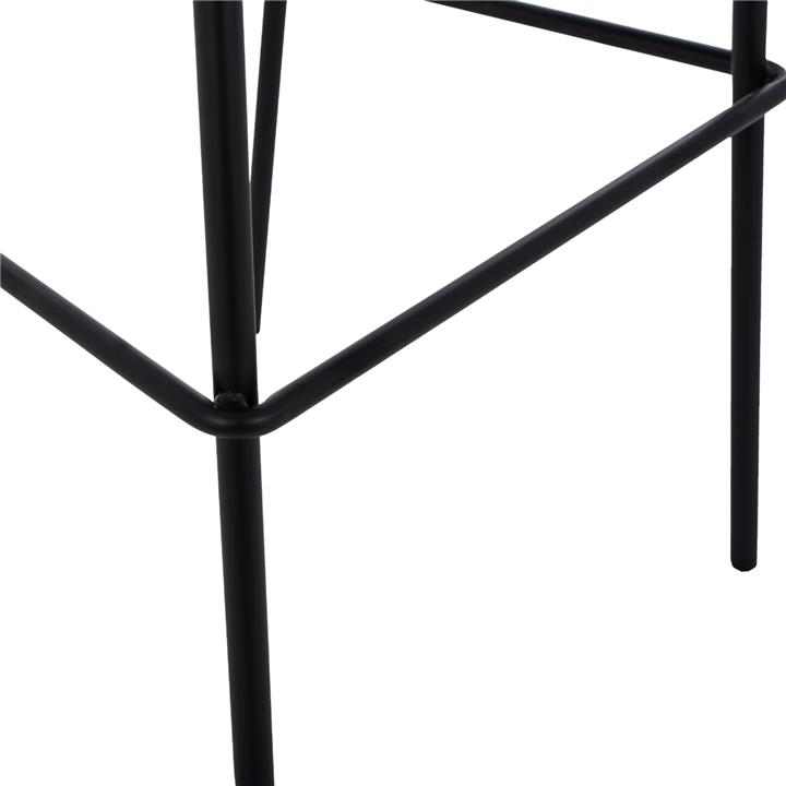 STOOL VINCENT HM8579.14, VELVET BLACK, METAL FRAME 56,5x47x106 cm.