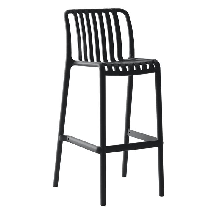 BAR STOOL POLYPROPYLENE CONVEE HM6098.02 BLACK 38,5x49,5x102Hcm.