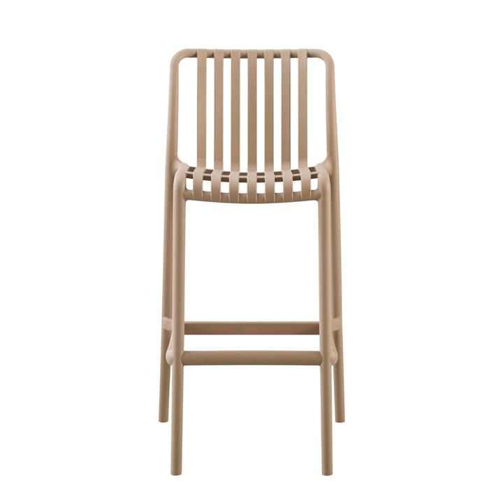 BAR STOOL POLYPROPYLENE CONVEE HM6098.04 CAPPUCCINO 38,5x49,5x102Hcm.