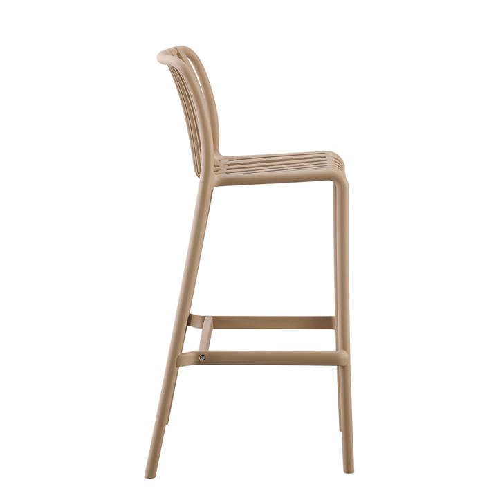 BAR STOOL POLYPROPYLENE CONVEE HM6098.04 CAPPUCCINO 38,5x49,5x102Hcm.