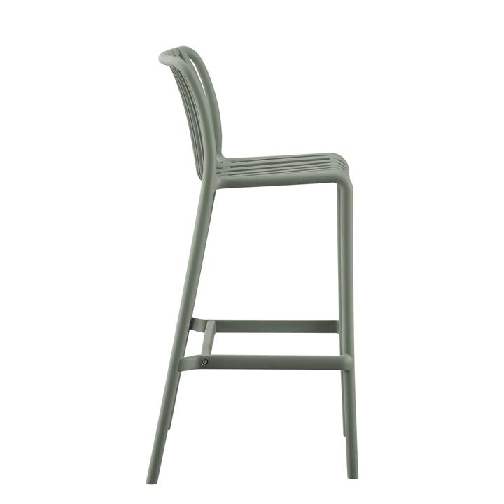 BAR STOOL POLYPROPYLENE CONVEE HM6098.07 DARK OLIVE 38,5x49,5x102Hcm.
