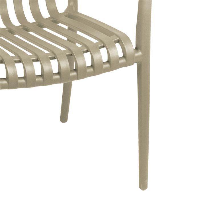 Armchair Karmen pakoworld pp in cappuccino shade 58.5x54x80cm