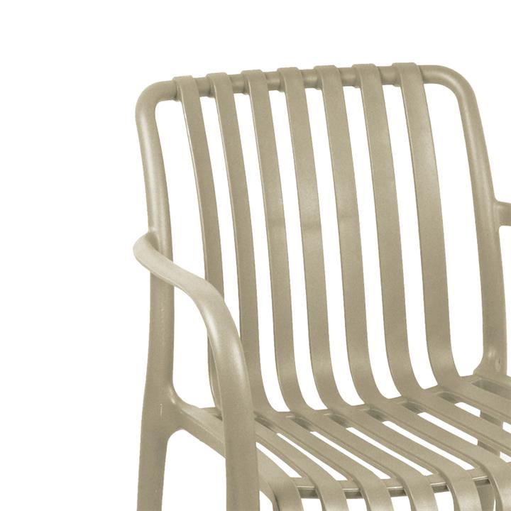 Armchair Karmen pakoworld pp in cappuccino shade 58.5x54x80cm