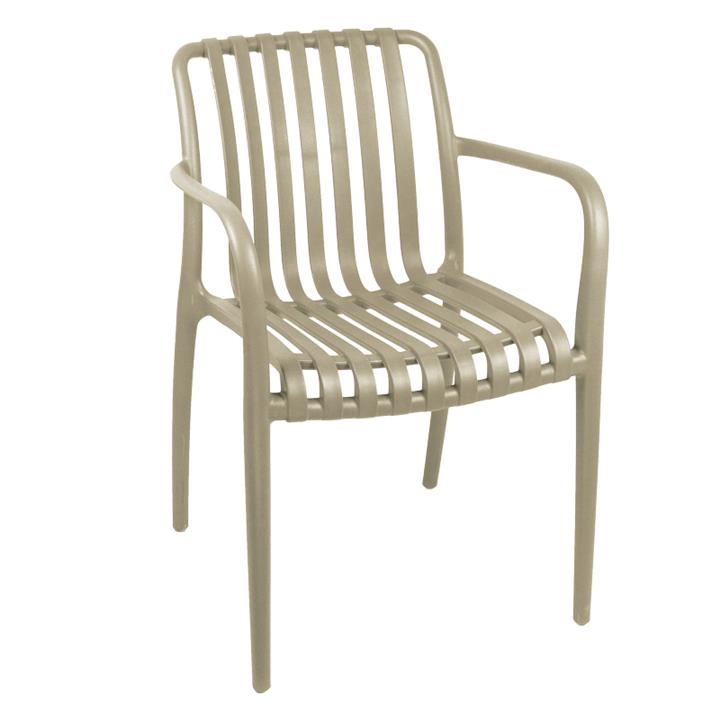 Armchair Karmen pakoworld pp in cappuccino shade 58.5x54x80cm