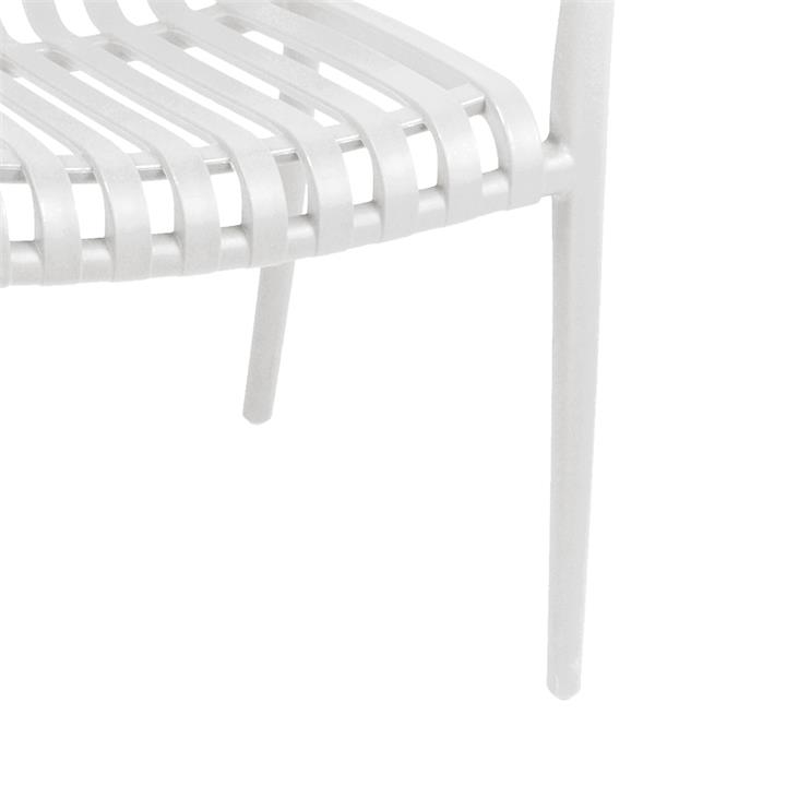 Armchair Karmen pakoworld pp in white shade 58.5x54x80cm