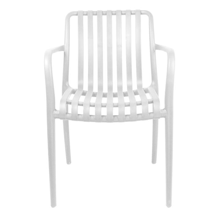 Armchair Karmen pakoworld pp in white shade 58.5x54x80cm