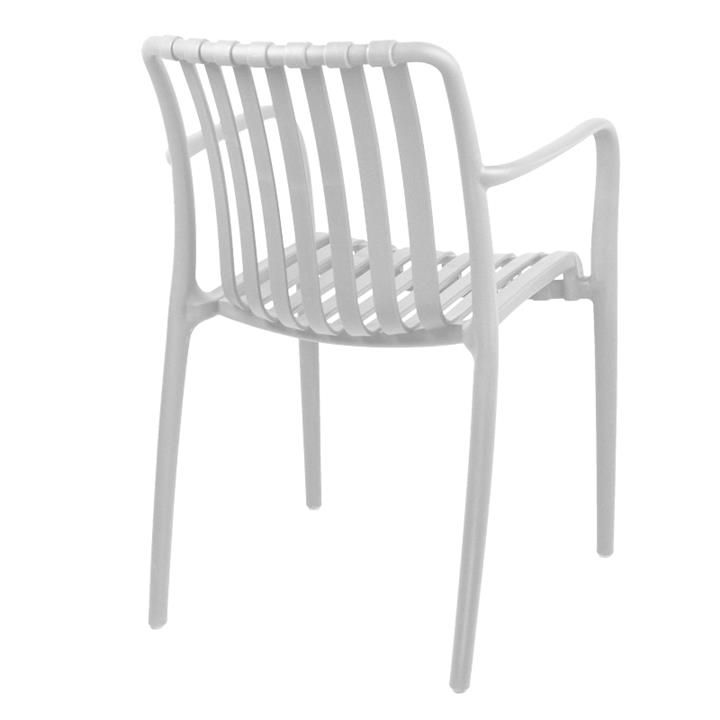 Armchair Karmen pakoworld pp in white shade 58.5x54x80cm