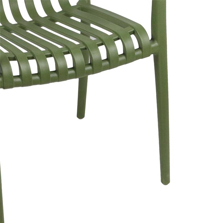 Armchair Karmen pakoworld pp in dark green shade 58.5x54x80cm