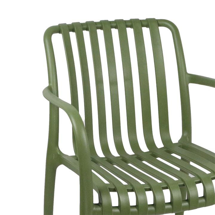 Armchair Karmen pakoworld pp in dark green shade 58.5x54x80cm