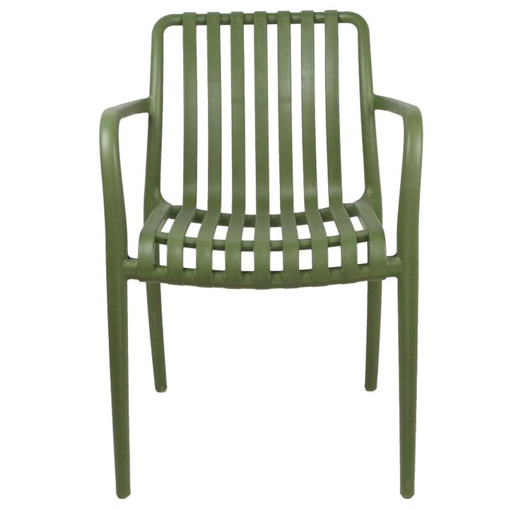 Armchair Karmen pakoworld pp in dark green shade 58.5x54x80cm