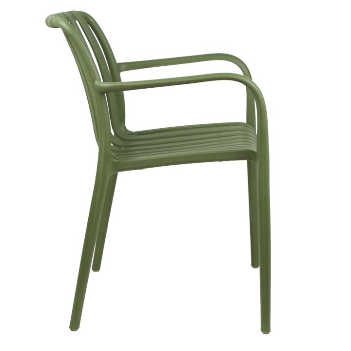 Armchair Karmen pakoworld pp in dark green shade 58.5x54x80cm