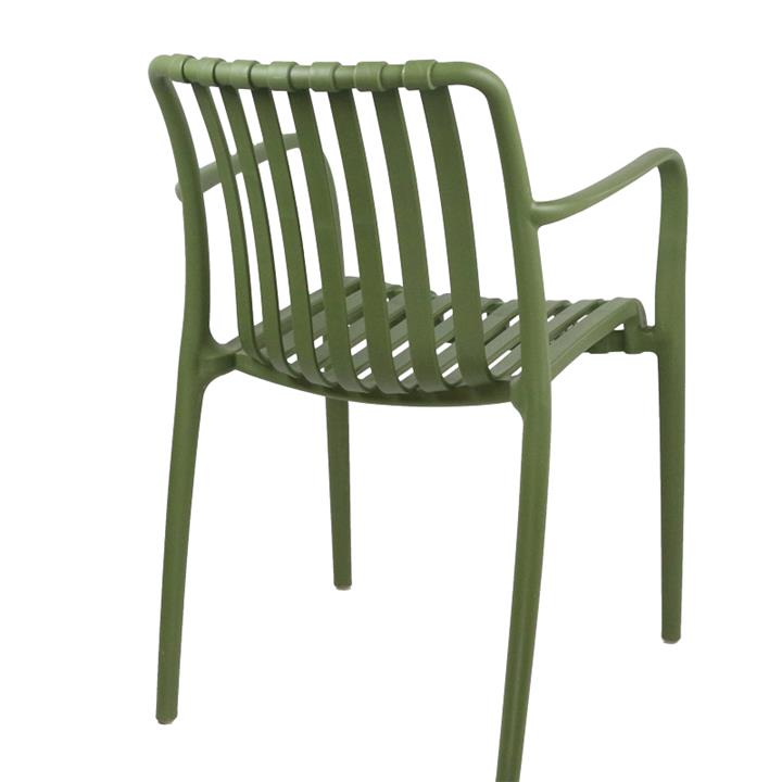 Armchair Karmen pakoworld pp in dark green shade 58.5x54x80cm