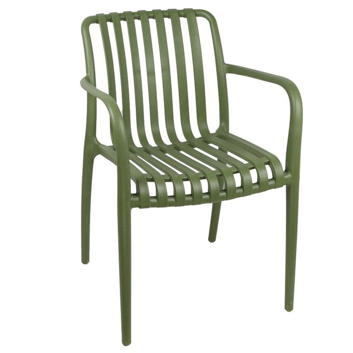 Armchair Karmen pakoworld pp in dark green shade 58.5x54x80cm